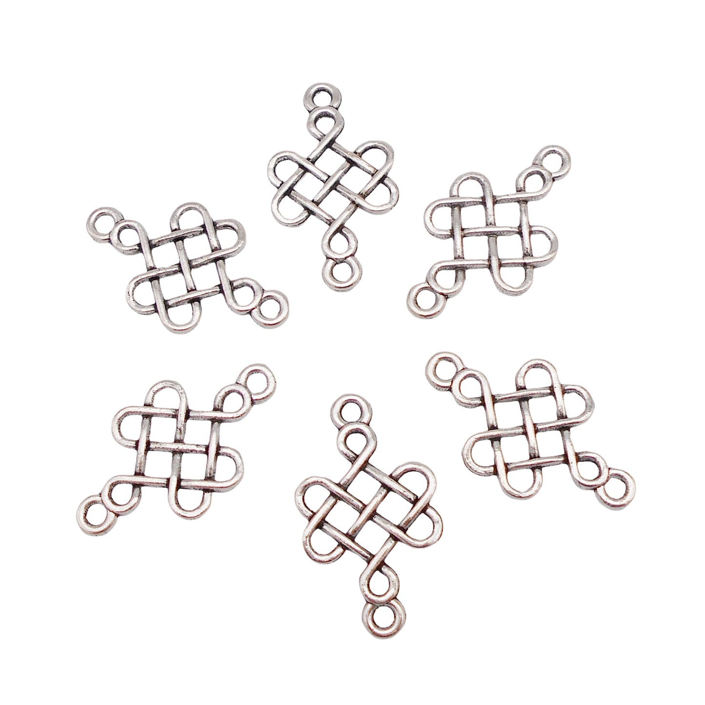 30pcs Antique Silver Alloy Chinese Knot Celtic Knot Celtic Knot Pendant