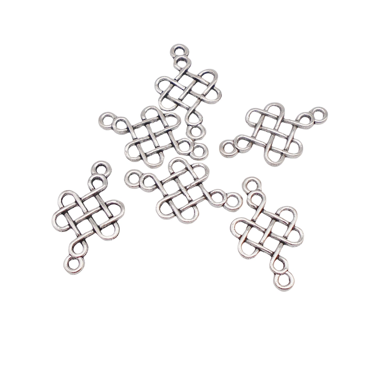 30pcs Antique Silver Alloy Chinese Knot Celtic Knot Celtic Knot Pendant