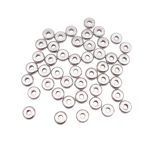 White k color stainless steel spacer beads 300pcs/pack for Jewelry Making Necklace Earrings Bracelet DIY