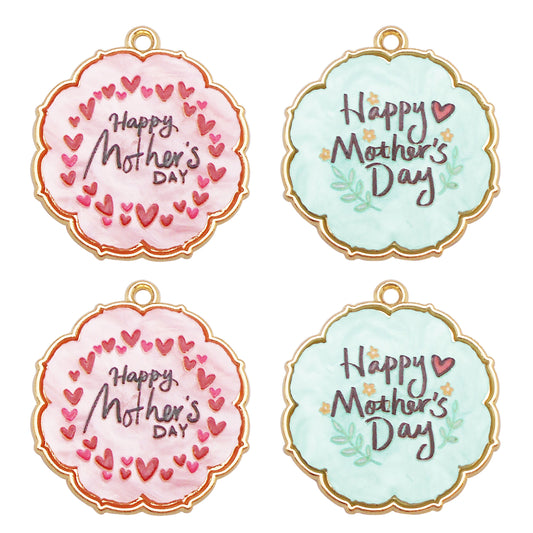 10pcs Happy Mother's Day Pendant Charm Alloy Resin Jewelry Necklace Bracelet Charms DIY