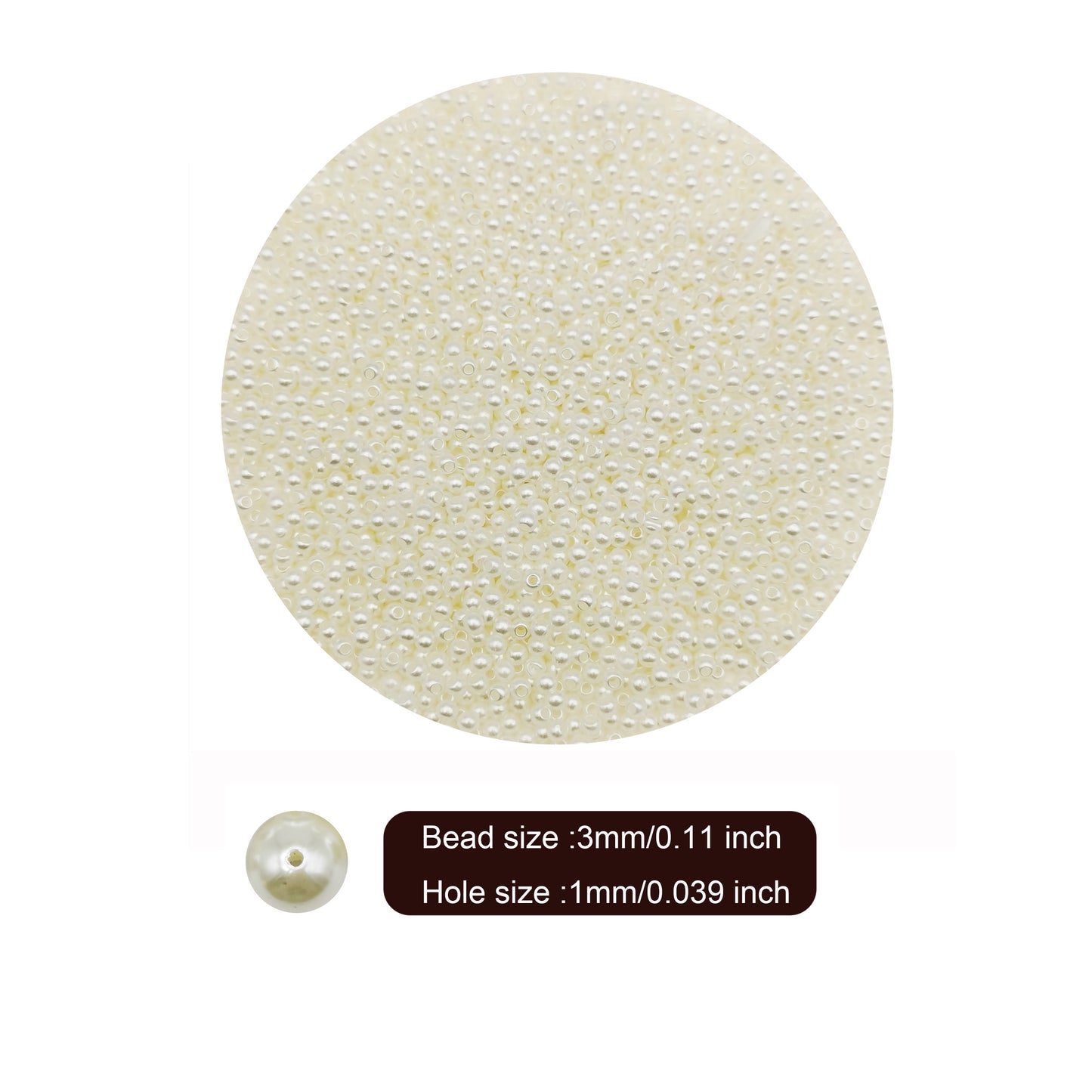 200-3000pcs Beige Pearls Beads,Plastic Faux Pearl with Hole,Loose Spacer Beads for Jewelry Making,Bracelets Necklaces Earrings DIY Accessory,Crafts Vase Filler Decoration 4mm 6mm 8mm 10mm 12mm