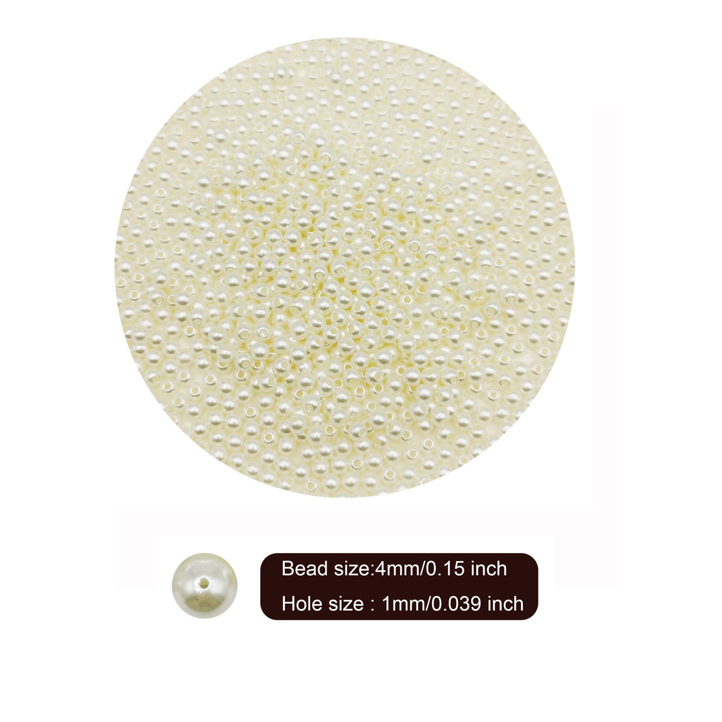 200-3000pcs Beige Pearls Beads,Plastic Faux Pearl with Hole,Loose Spacer Beads for Jewelry Making,Bracelets Necklaces Earrings DIY Accessory,Crafts Vase Filler Decoration 4mm 6mm 8mm 10mm 12mm