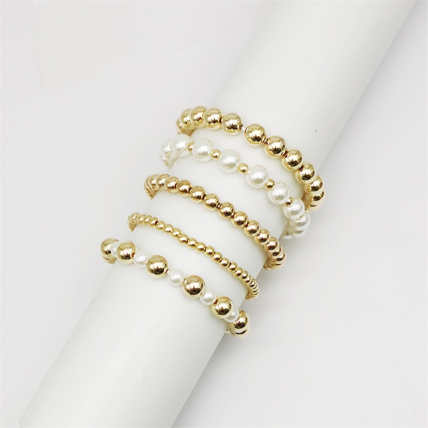 200-4200pcs 4mm  6mm  8mm Gold Tone Spacer Beads CCB Plastic Smooth Round Bead Loose Beads for Bracelet Necklace Jewelry Making